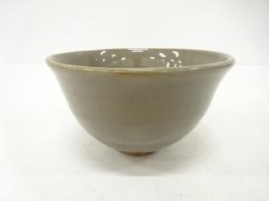 作家物　灰釉　茶碗(保護箱付)